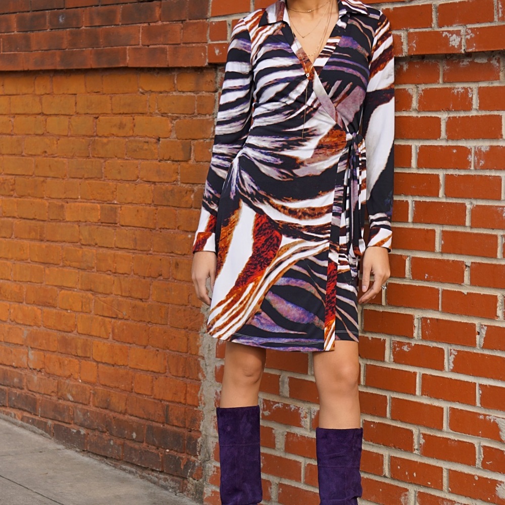 Calvin Klein Multicolor Wrap Dress
